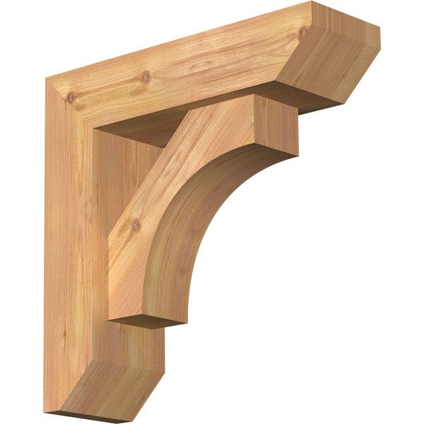 Ekena Millwork Westlake Slat Smooth Bracket w/ Offset Brace, Western Red Cedar, 5 1/2"W x 18"D x 18"H BKT0604X18X18WTL06SWR - main